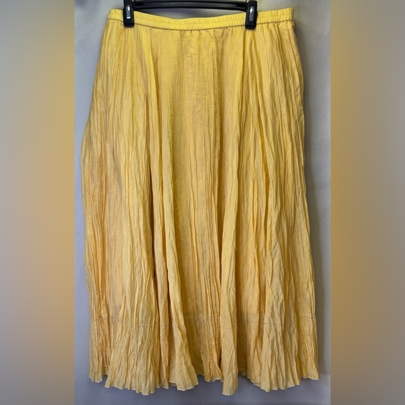 Coldwater Creek Broomstick Skirt in Yellow Size XL - Picture 3 of 5